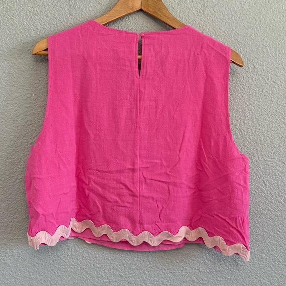 Anniewear Scallop Ric Rac Trim Sleeveless Top and Short Set NWOT - Picture 5 of 8